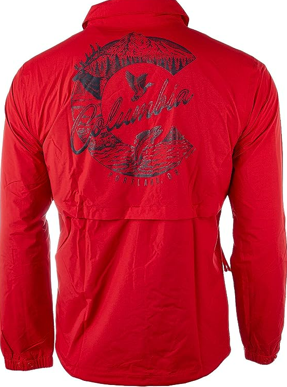 Columbia Pnw Sportsmans Rain Jacket - Mens Red Shark XL
