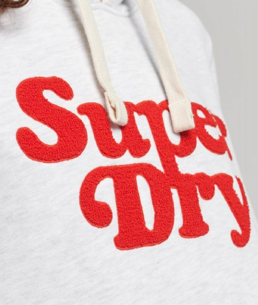 Superdry Women's Vintage COOPER CLASSIC Hood Women Hoodie Ice Marl, SZ 4+8+10+12
