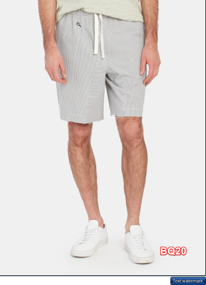ATM Anthony Thomas Melillo Stripe Pull On Short White/Navy Medium $195