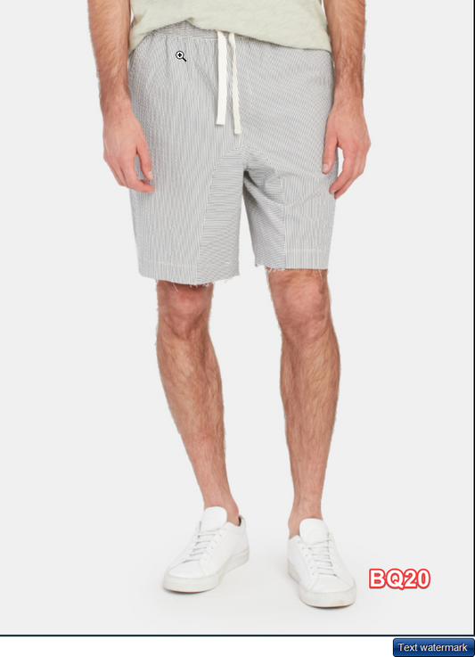 ATM Anthony Thomas Melillo Stripe Pull On Short White/Navy Medium $195