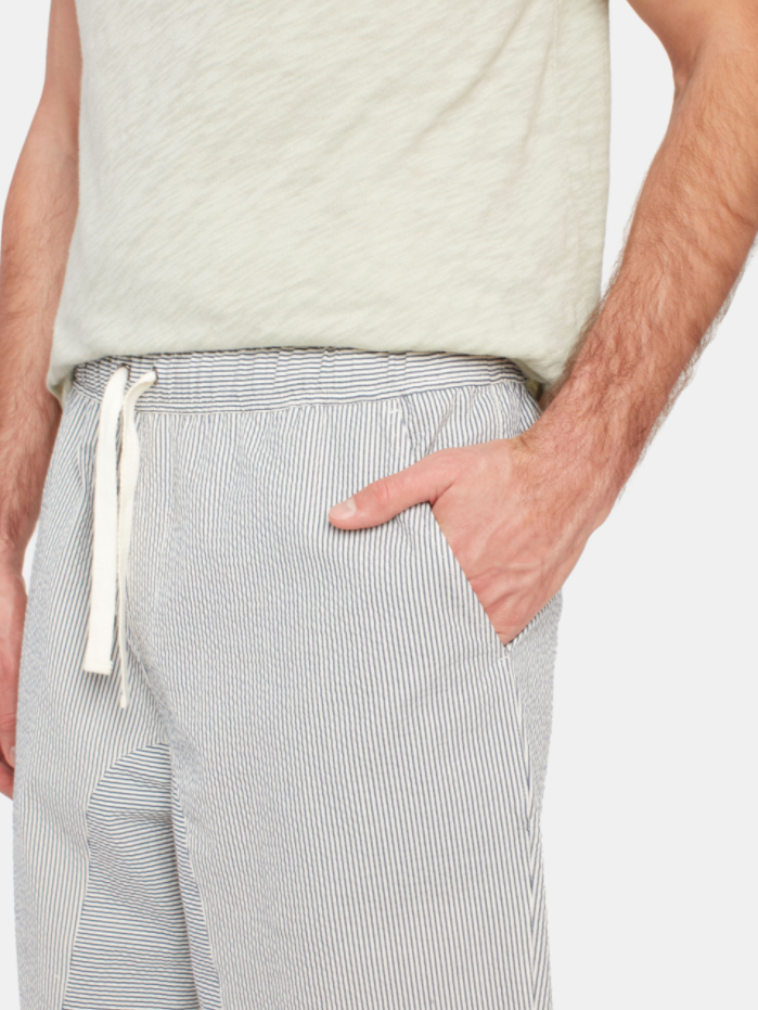 ATM Anthony Thomas Melillo Stripe Pull On Short White/Navy Medium $195