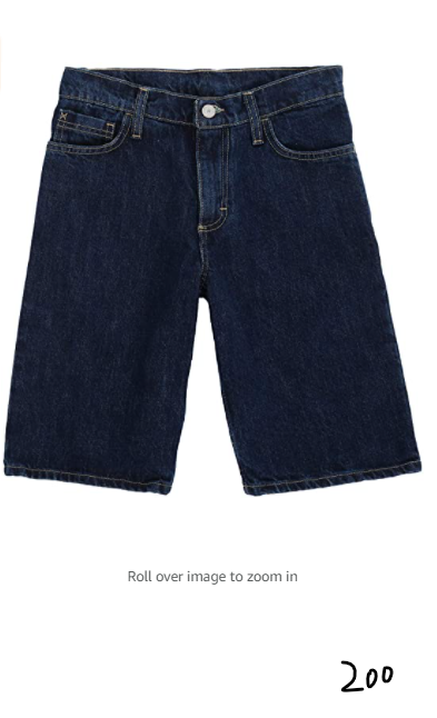 Wrangler Authentics Boys' Five Pocket Short, dark rinse 12