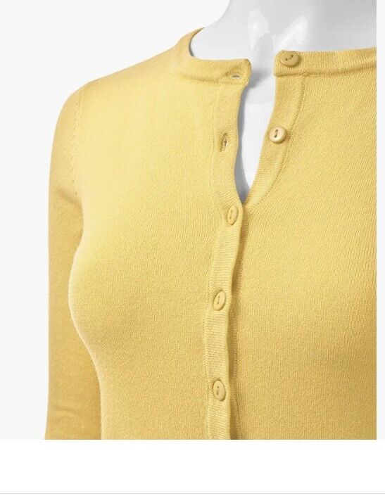 EIMIN Womens Crewneck Long Sleeve Button Down Stretch Knit Cardigan Sweater XXXL