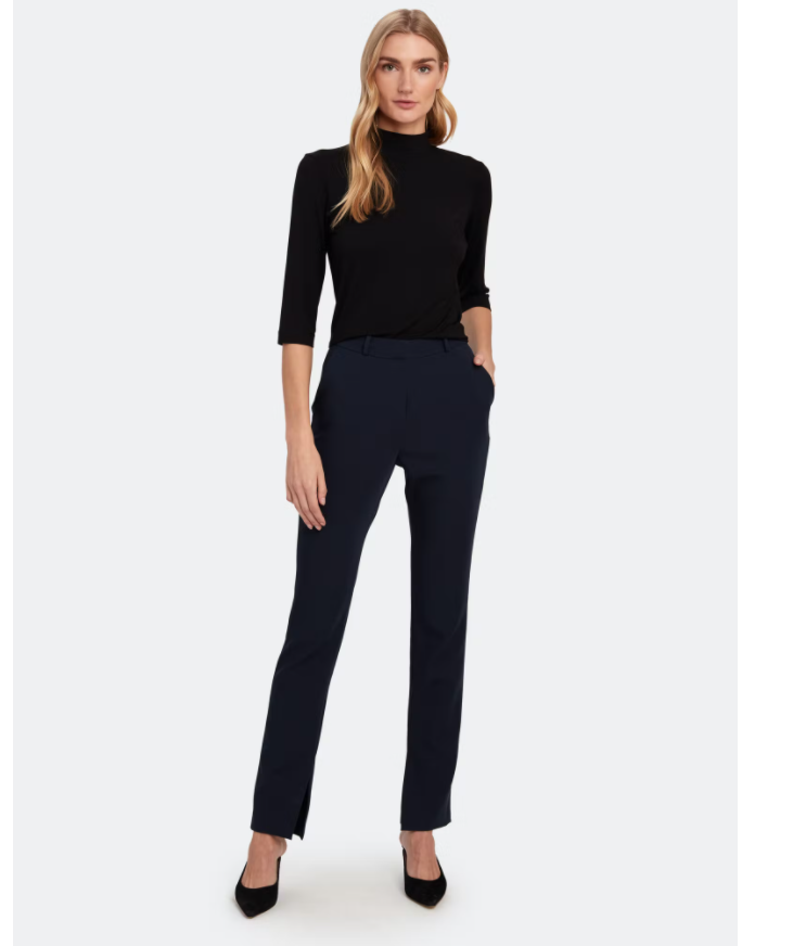 Vince. Shrunken Mock Neck Elbow Sleeve Tee Black XXS $ 110.00