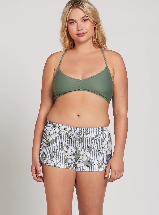 Volcom Women's Junior's So Tropical 2" Boardshort White XL