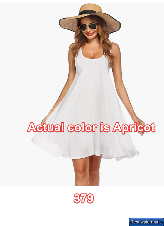 ADOME Summer Dress for Women Beach Loose Swim Cover Up Causal Tank Dress XL