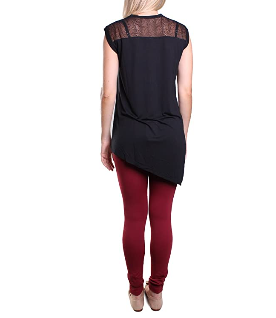 Bcbgmaxazria Women's Kerra Printed V-Neck Top with Asymmetrical Hem Size S