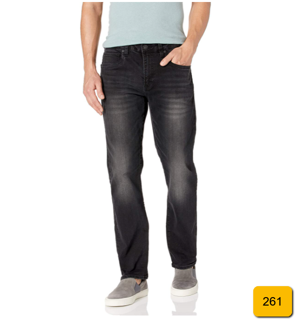 Buffalo David Bitton Men's Slim Ash Jeans, Black, 42W x 30L
