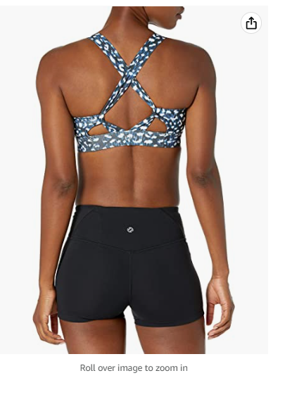 Core 10 Women's Spectrum Long-line Strappy Cross Back Yoga Sports Bra Small