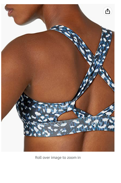 Core 10 Women's Spectrum Long-line Strappy Cross Back Yoga Sports Bra Small