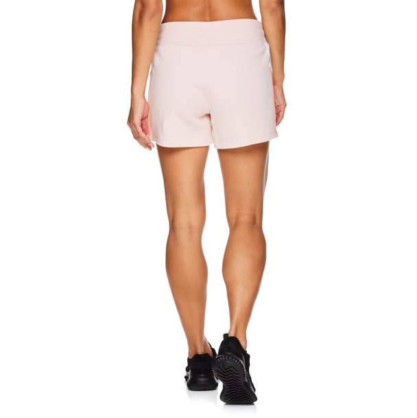 Women’s Reebok athletic relaxed shorts color block blue, Sepia Rose XXL