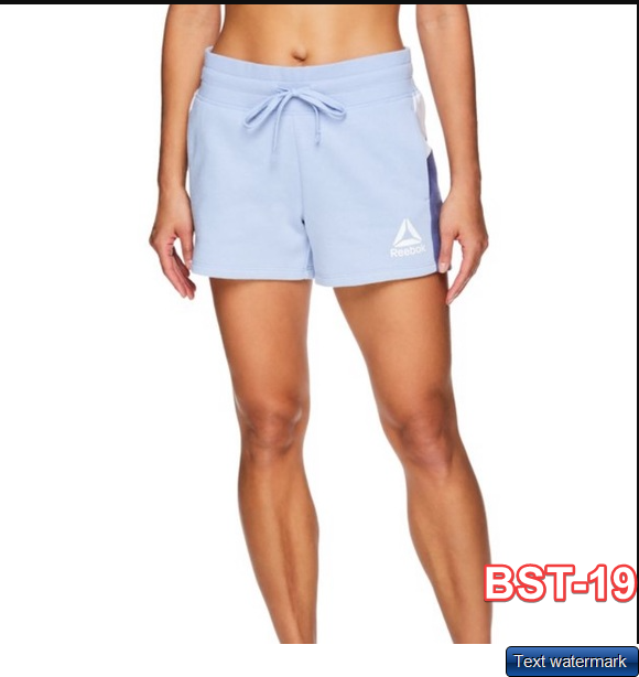 Women’s Reebok athletic relaxed shorts color block blue, white XXL ,XXXL