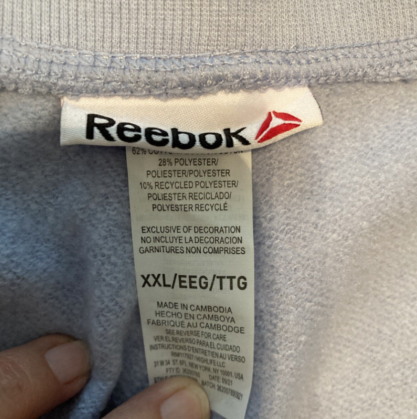 Women’s Reebok athletic relaxed shorts color block blue, white XXL ,XXXL