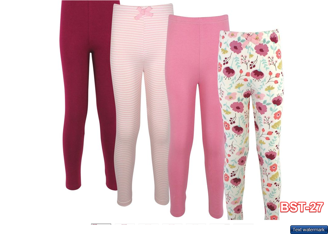 Touched by Nature Girls' and Women Organic Cotton Leggings, BOTANICAL, 0-3 M,4PK