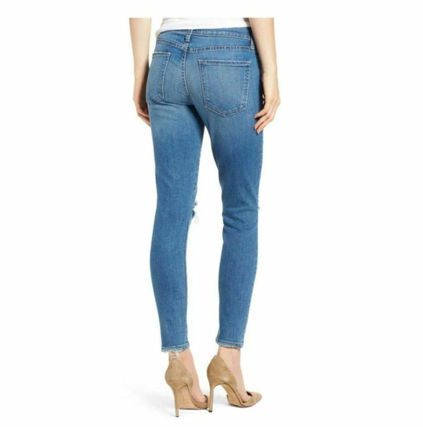 Current/Elliott The Stiletto Ripped Skinny Jeans 2 Year Destroyed 24 Blue NWT