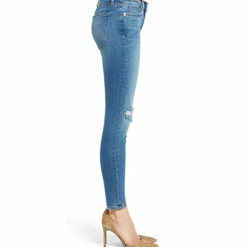 Current/Elliott The Stiletto Ripped Skinny Jeans 2 Year Destroyed 24 Blue NWT