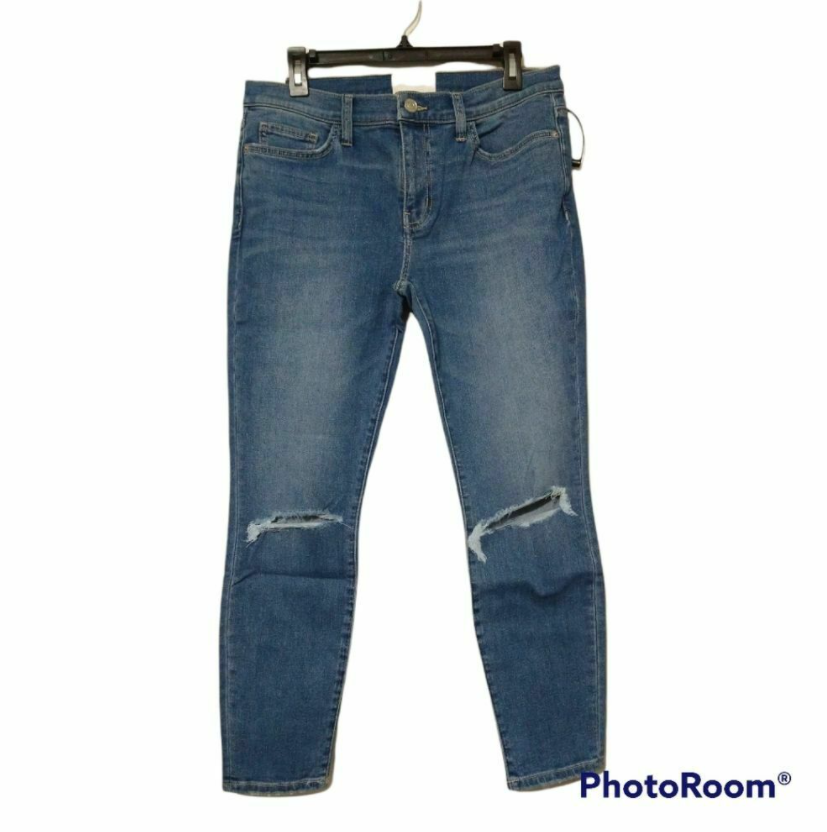 Current/Elliott The Stiletto Ripped Skinny Jeans 2 Year Destroyed 24 Blue NWT