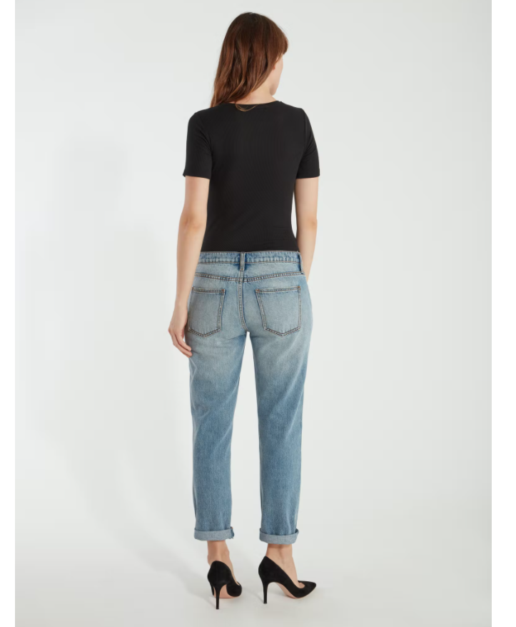 Current/Elliott The Turnt Fling Mid Rise Studded Straight Leg Jean Sz30/ 27 $278