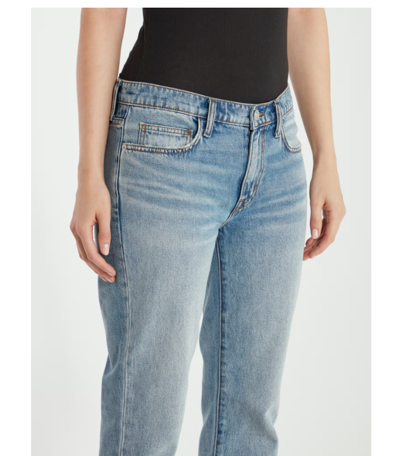 Current/Elliott The Turnt Fling Mid Rise Studded Straight Leg Jean Sz30/ 27 $278