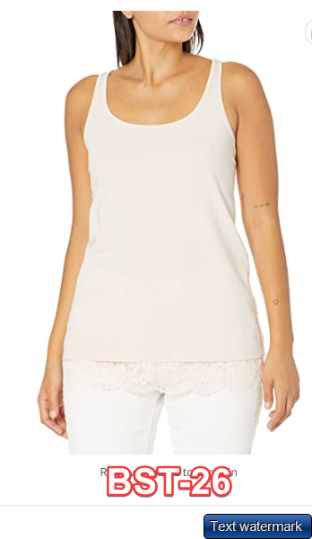Tribal Women's Long Cami with Lace Hem Blush XXL