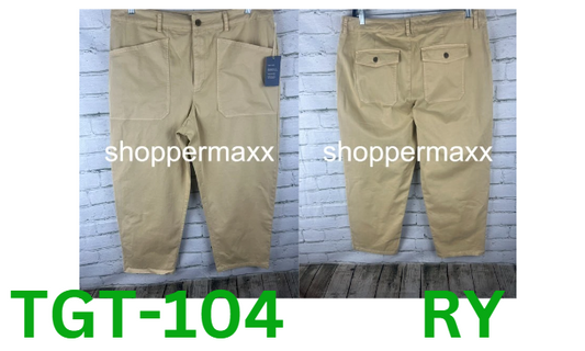 Women's High-Rise Barrel Leg Pants - Universal Thread, Tan, 17