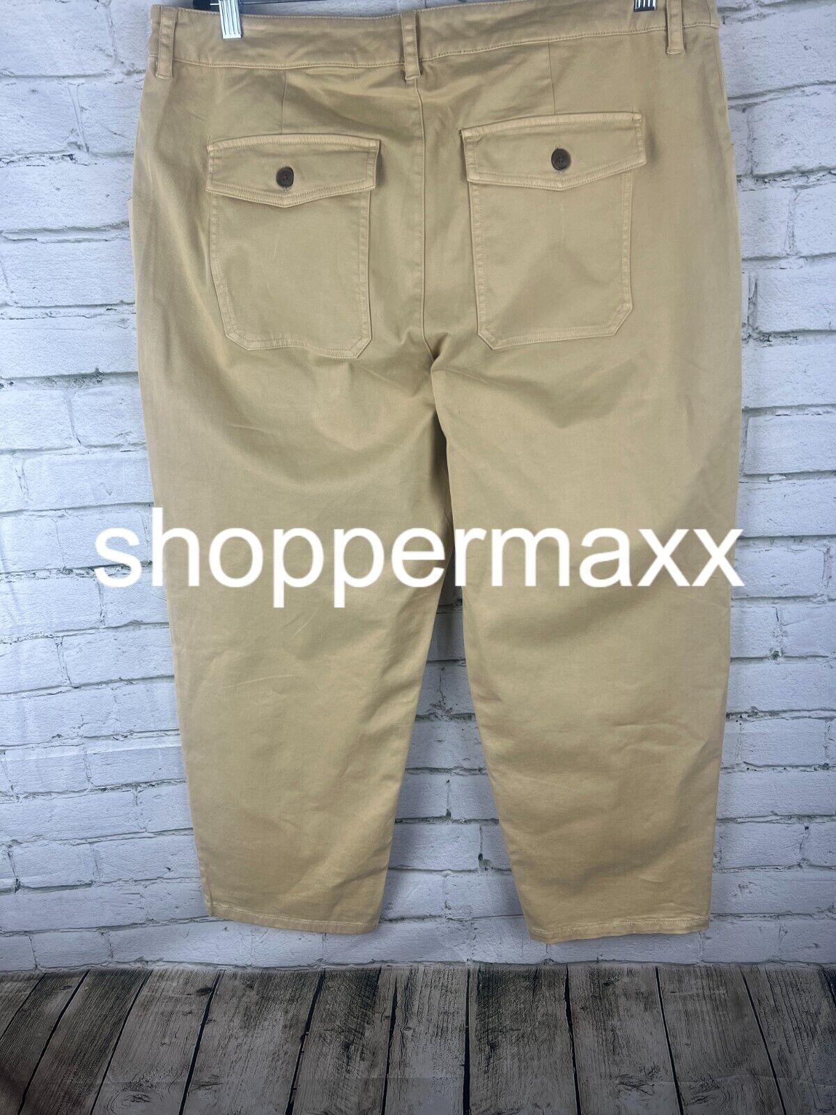 Women's High-Rise Barrel Leg Pants - Universal Thread, Tan, 17