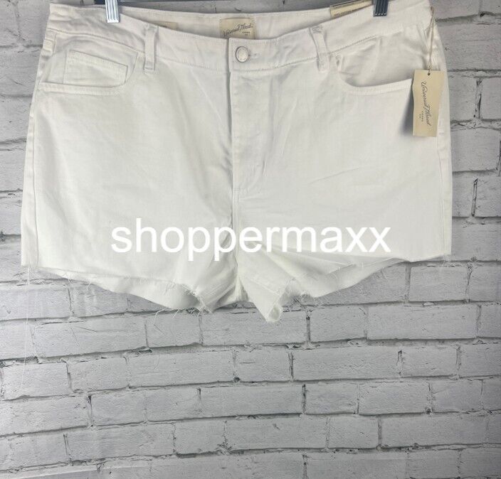 Women's Mid-Rise Boyfriend Jean Shorts - Universal Thread, White, 20