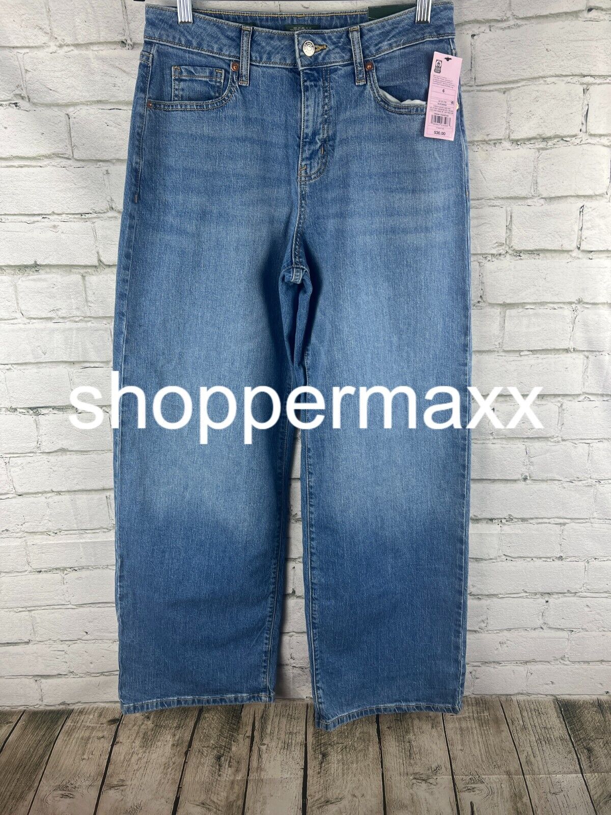 Women's Super-High Rise Wide Leg Baggy Jeans Wild Fable, BLUE, 6