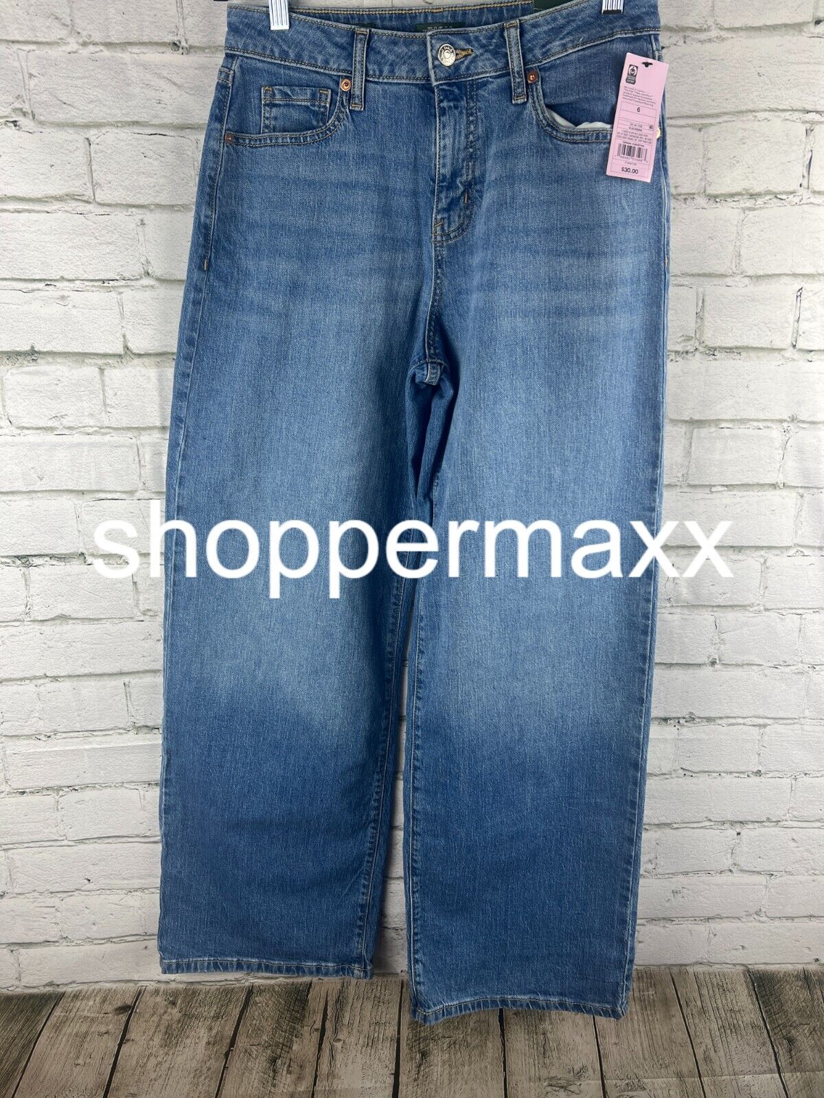 Women's Super-High Rise Wide Leg Baggy Jeans Wild Fable, BLUE, 6