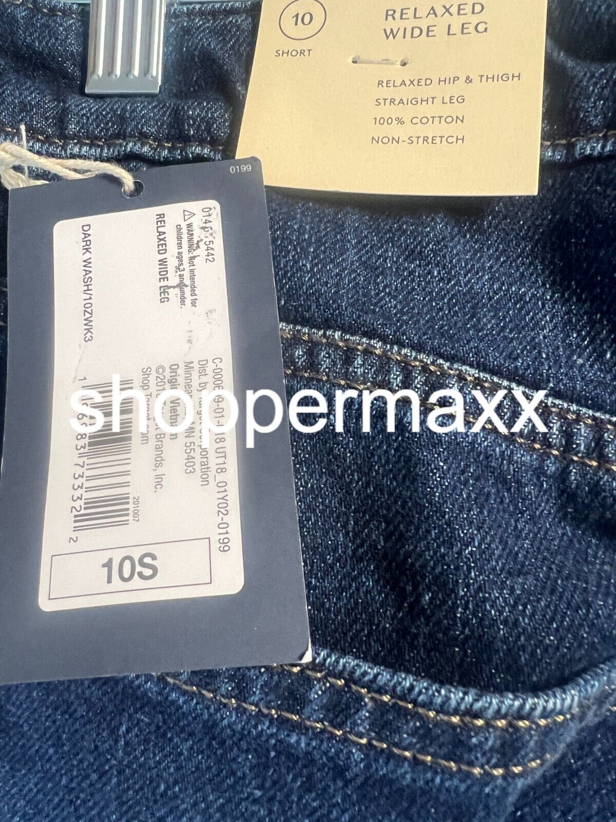 WOMEN'S HIGH-RISE VINTAGE BOOTCUT JEANS - UNIVERSAL THREAD, DARK BLUE, 10