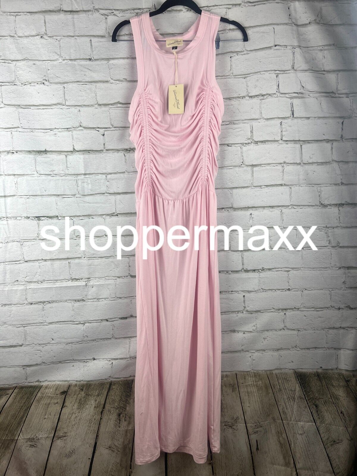 Women's Knit Midi Ruched Dress - Universal Thread, Pink, M