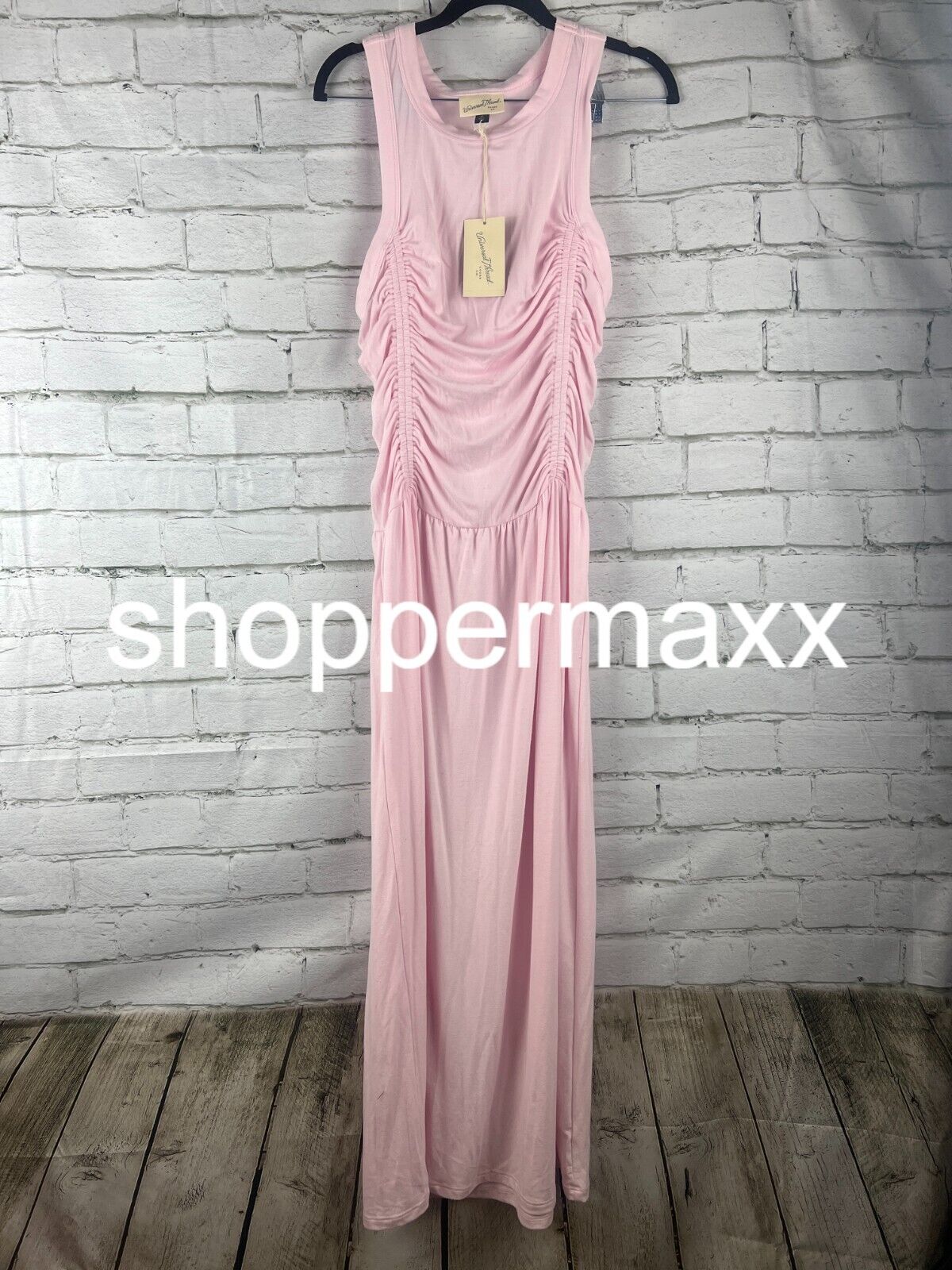 Women's Knit Midi Ruched Dress - Universal Thread, Pink, M