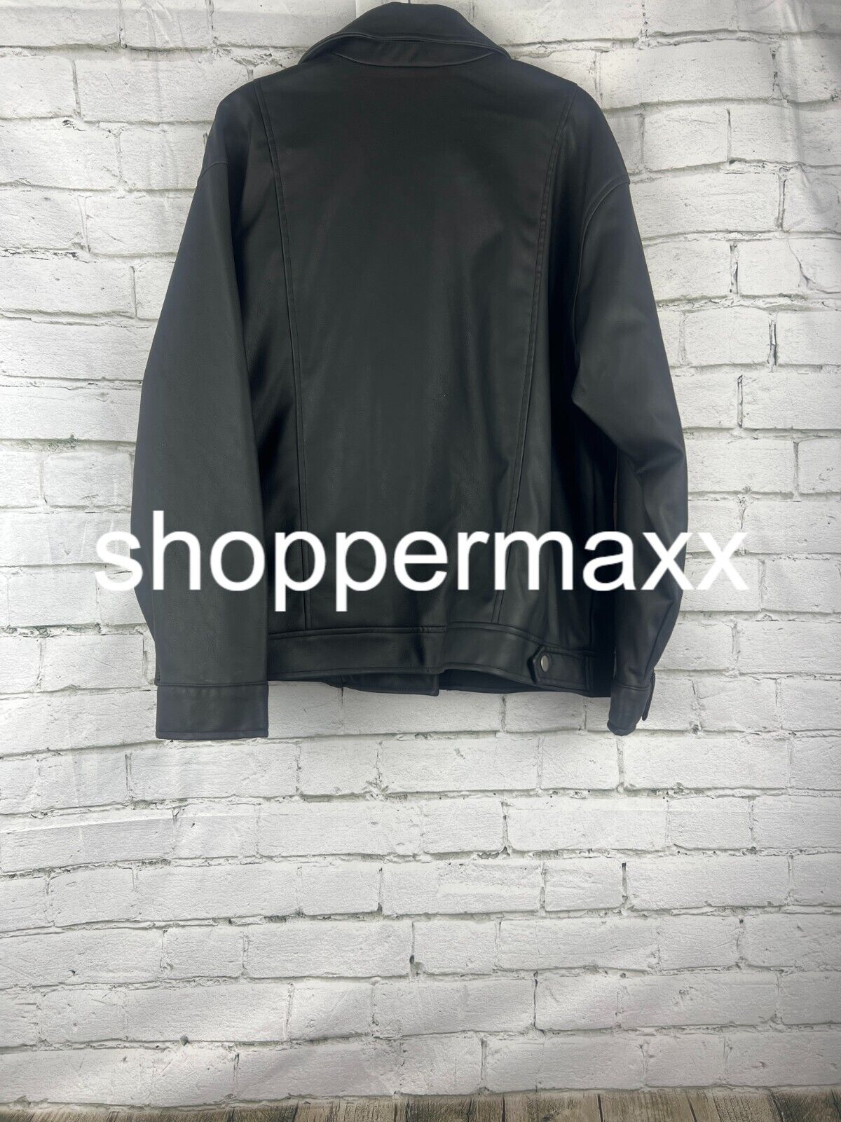 Women's Oversized Faux Leather Moto Jacket - Universal Thread, Black, L