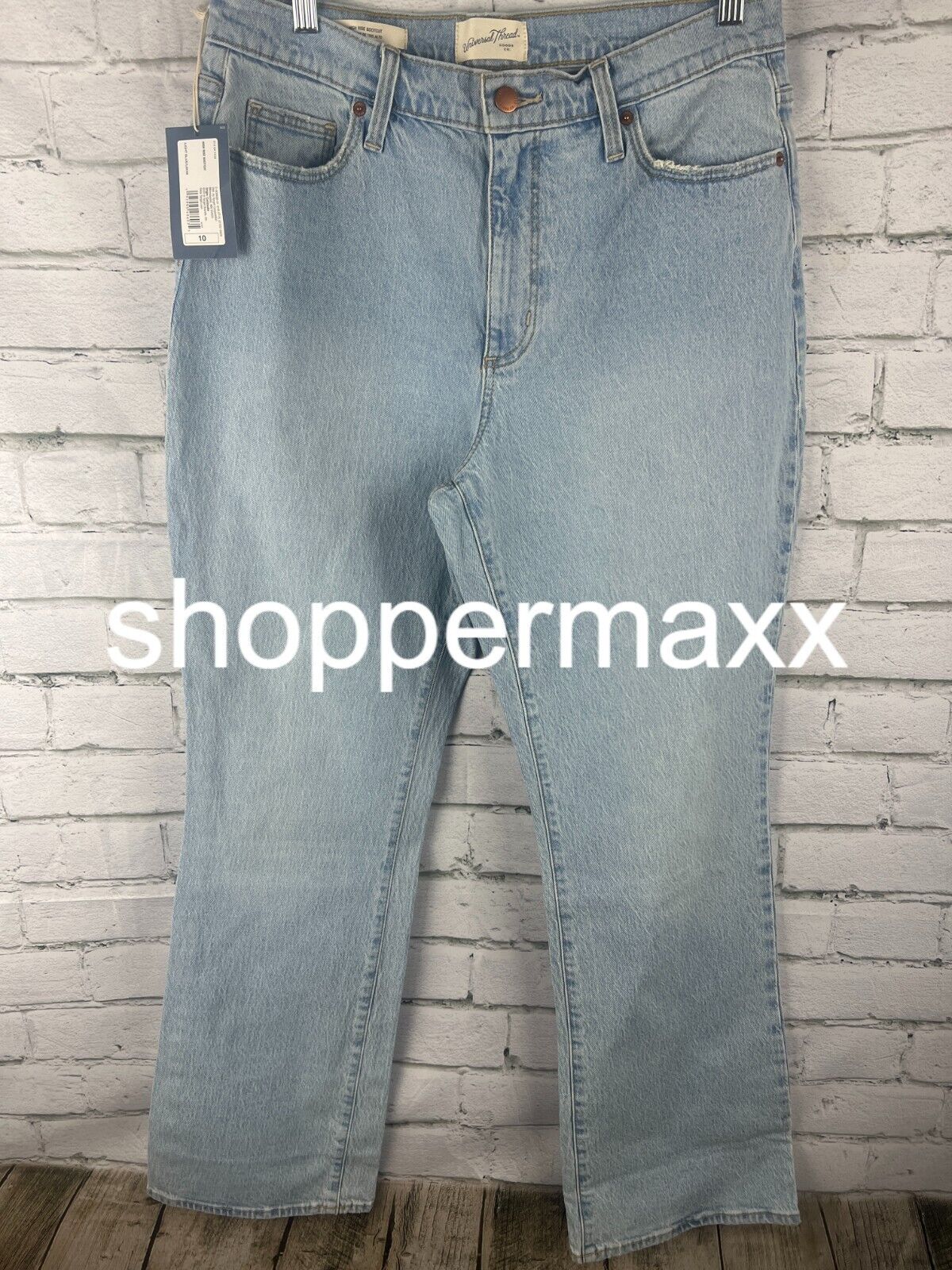 WOMEN'S HIGH-RISE VINTAGE BOOTCUT JEANS - UNIVERSAL THREAD, LIGHT BLUE, 10