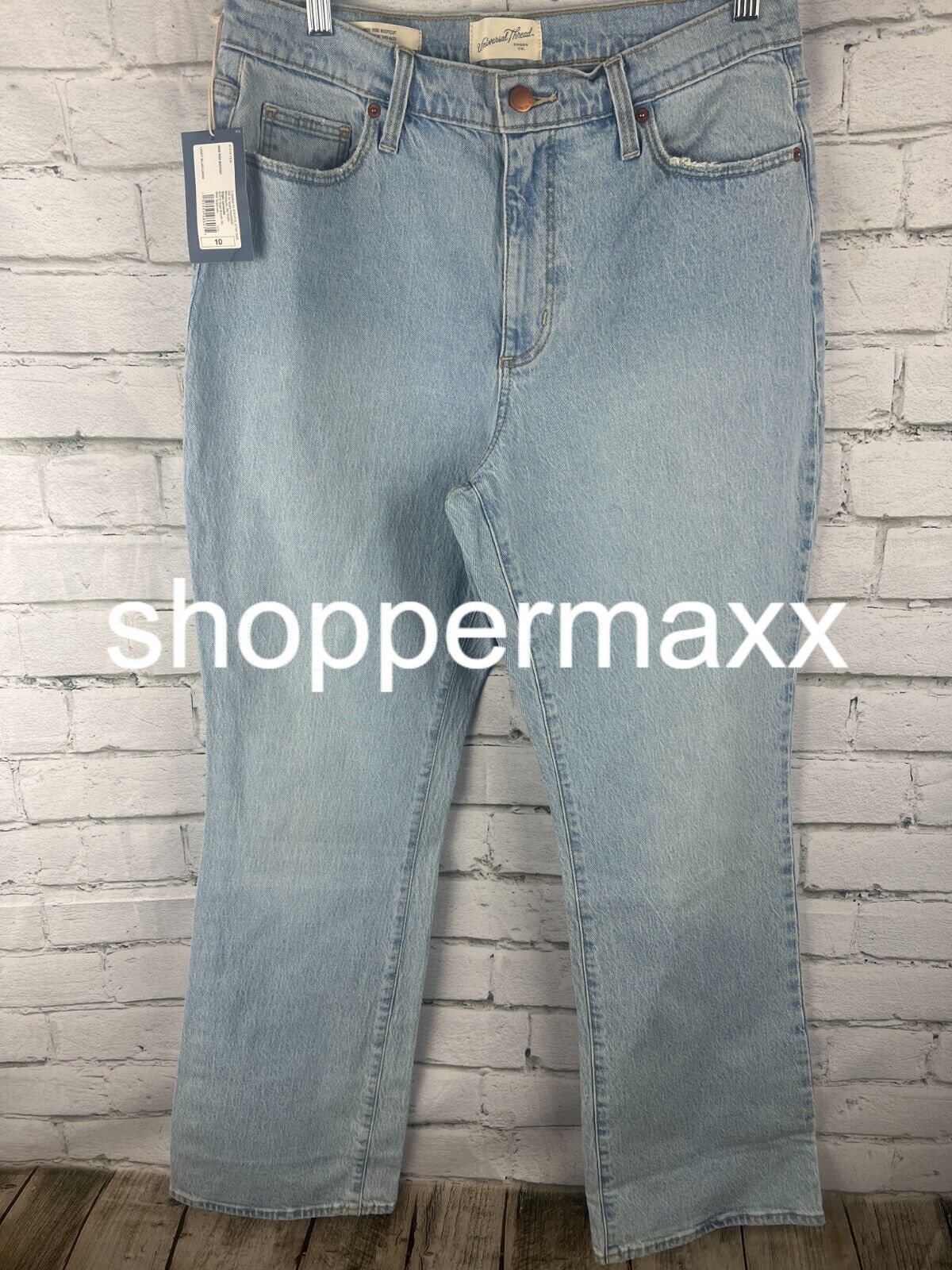 WOMEN'S HIGH-RISE VINTAGE BOOTCUT JEANS - UNIVERSAL THREAD, LIGHT BLUE, 10