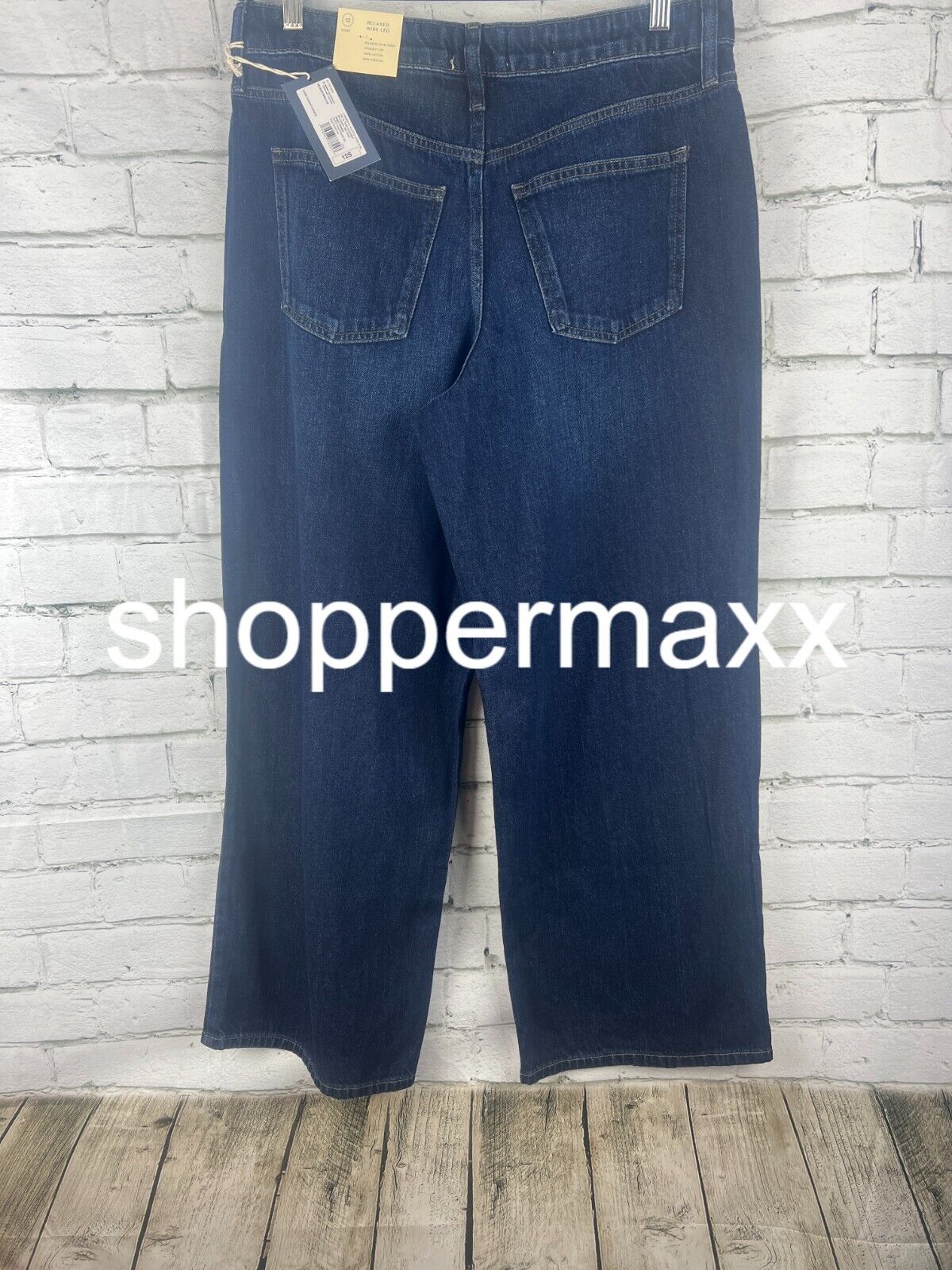 Women's High-Rise Wide Leg Jeans - Universal Thread, Dark Wash, 12 Short