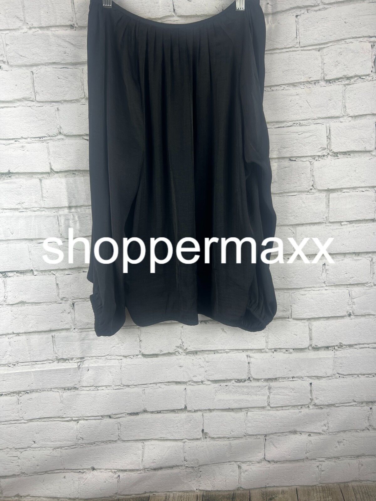Women's Balloon Long Sleeve Femme Popover Shirt - A New Day, Black, XL