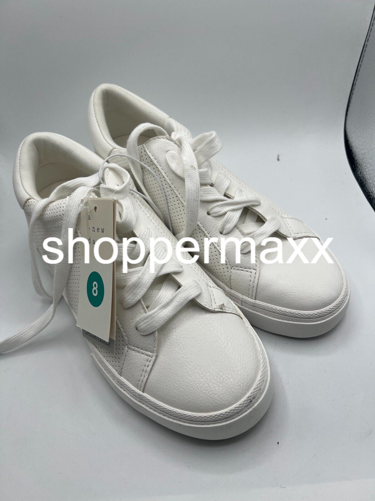Women's Maddison Sneakers with Memory Foam Insole - A New Day, WHITE, 8