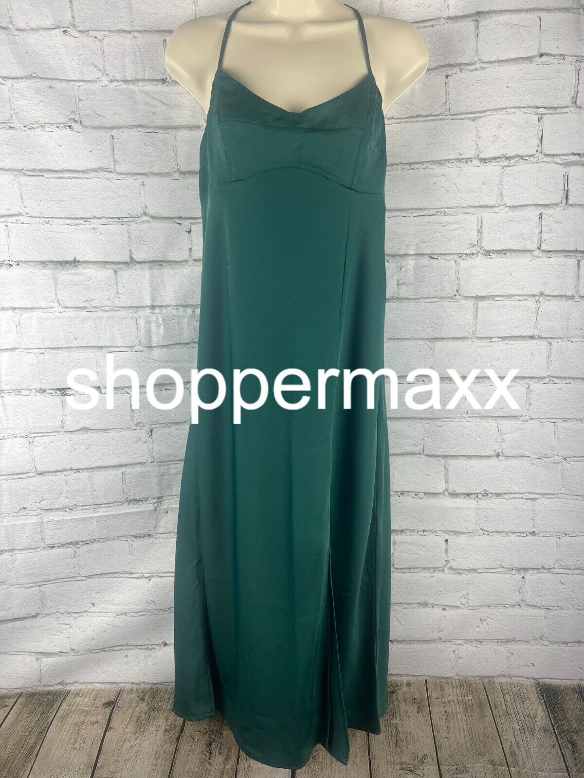 A New Day, Women's Slip Tank Dress Adjustable Straps Forest, Green, M