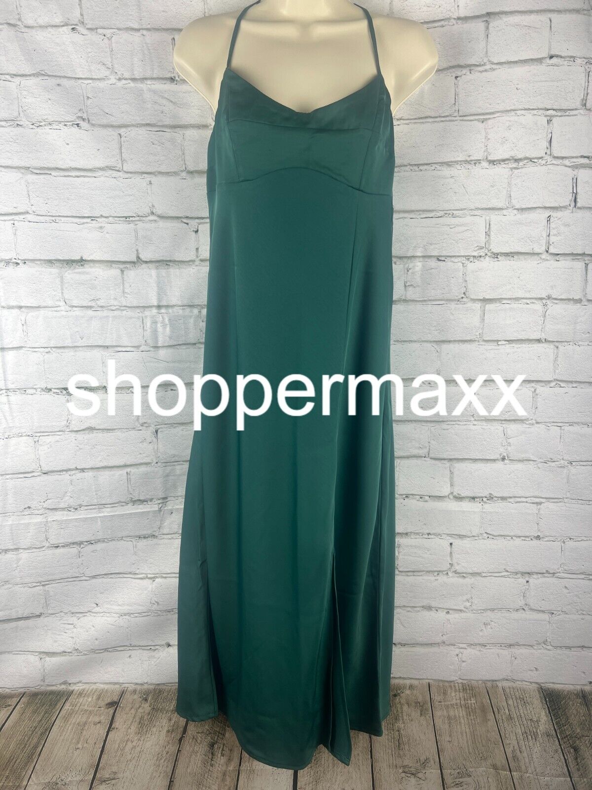 A New Day, Women's Slip Tank Dress Adjustable Straps Forest, Green, M