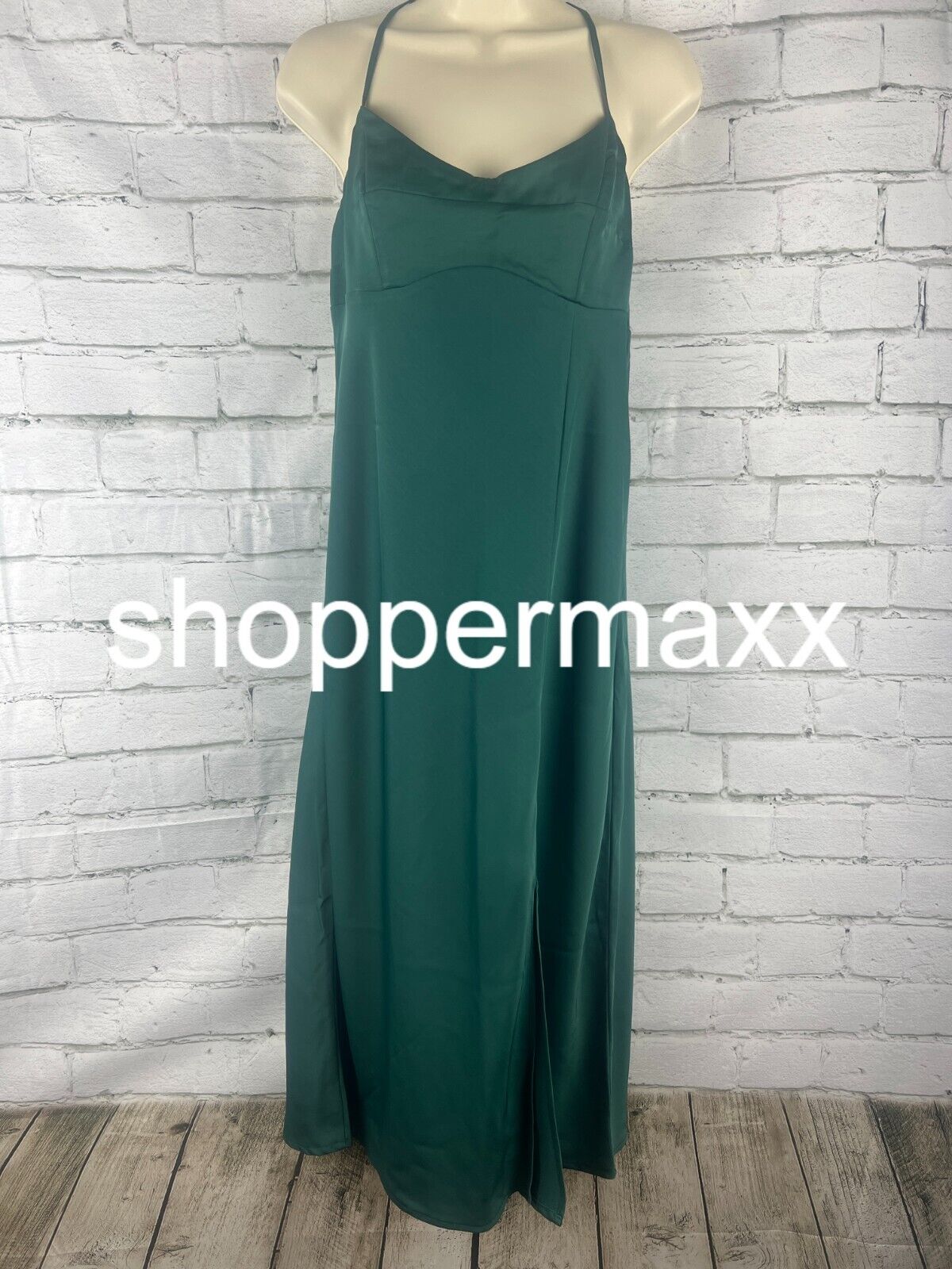 A New Day, Women's Slip Tank Dress Adjustable Straps Forest, Green, M