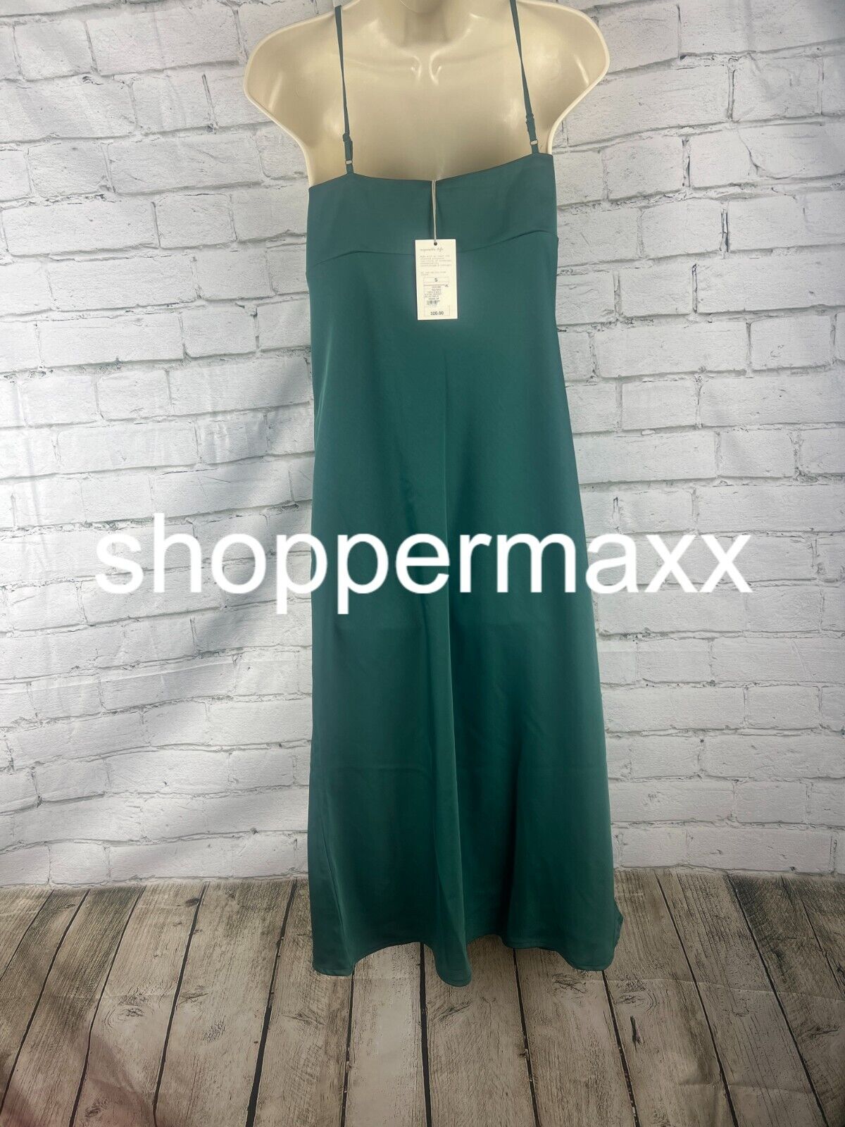 A New Day, Women's Slip Tank Dress Adjustable Straps Forest, Green, M