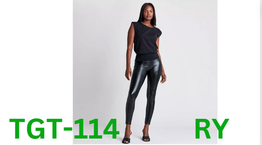 ASSETS by SPANX, Women's All Over Faux Leather Leggings, BLACK, M