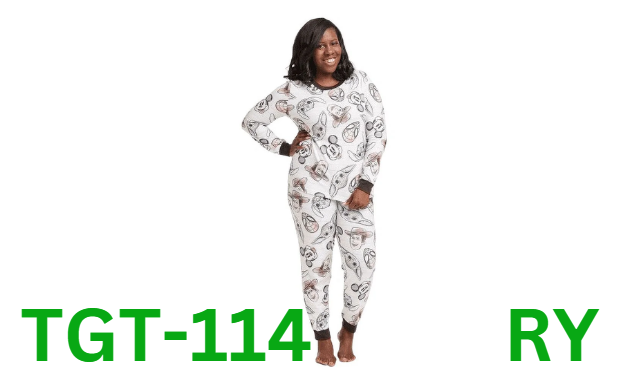 Women's Disney 100 Character Mash Up 2pc Matching Family Pajama Set - White, M