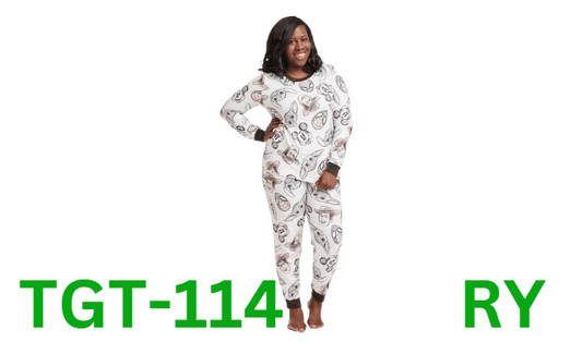 Women's Disney 100 Character Mash Up 2pc Matching Family Pajama Set - White, M