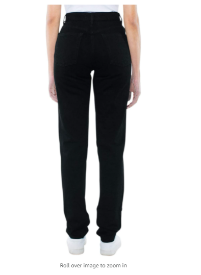 American Apparel Women's High-Waist Jean, black, 30W/32