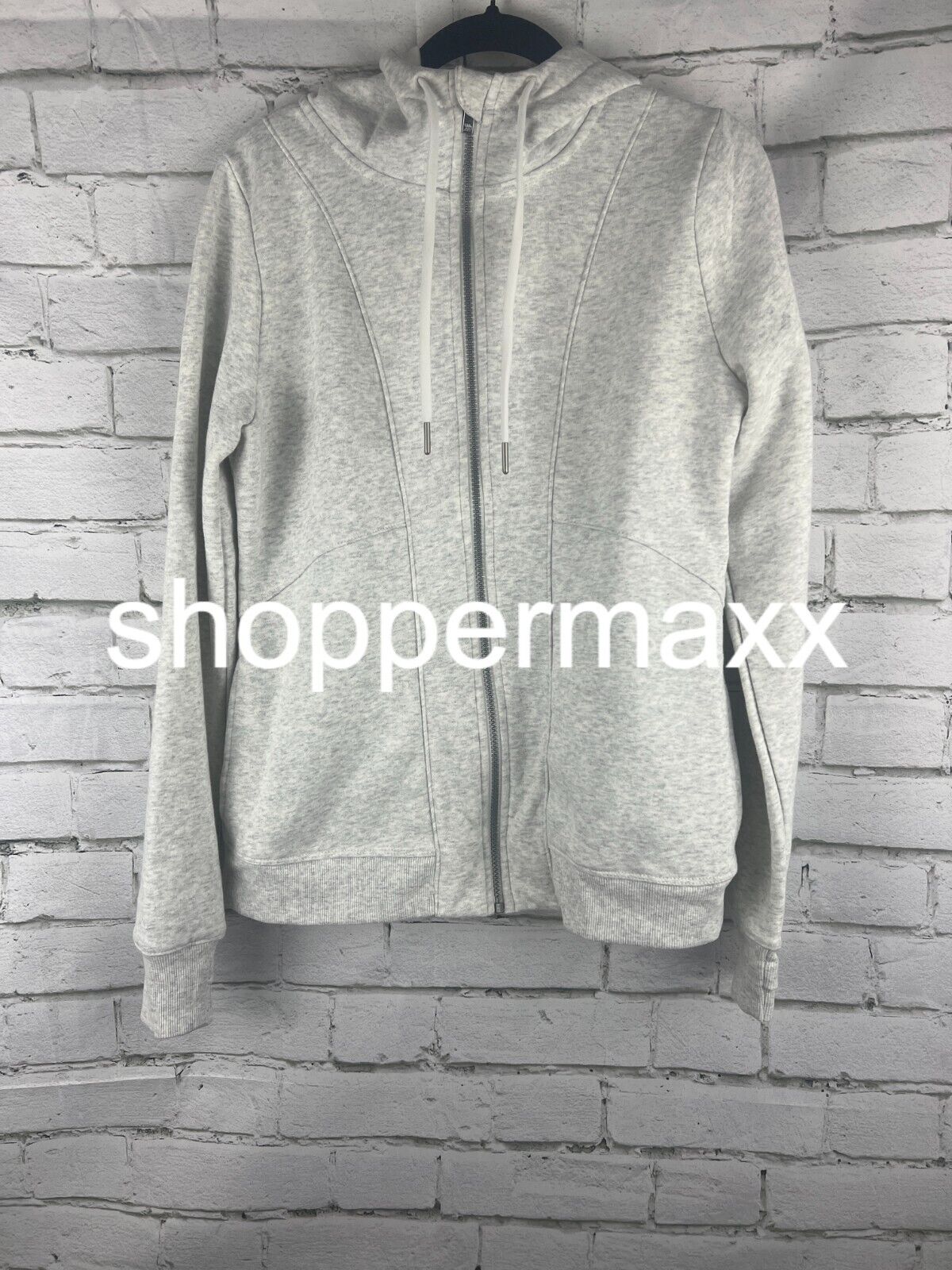 Women's Fleece Full Zip Hoodie - All In Motion, Heathered Gray, M