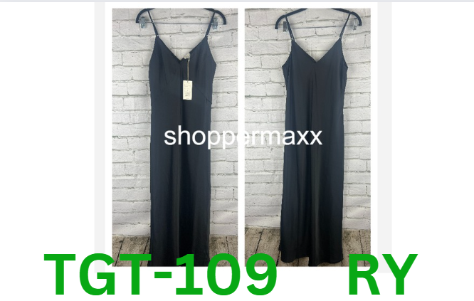Women's Midi Slip Dress - A New Day, Black, S