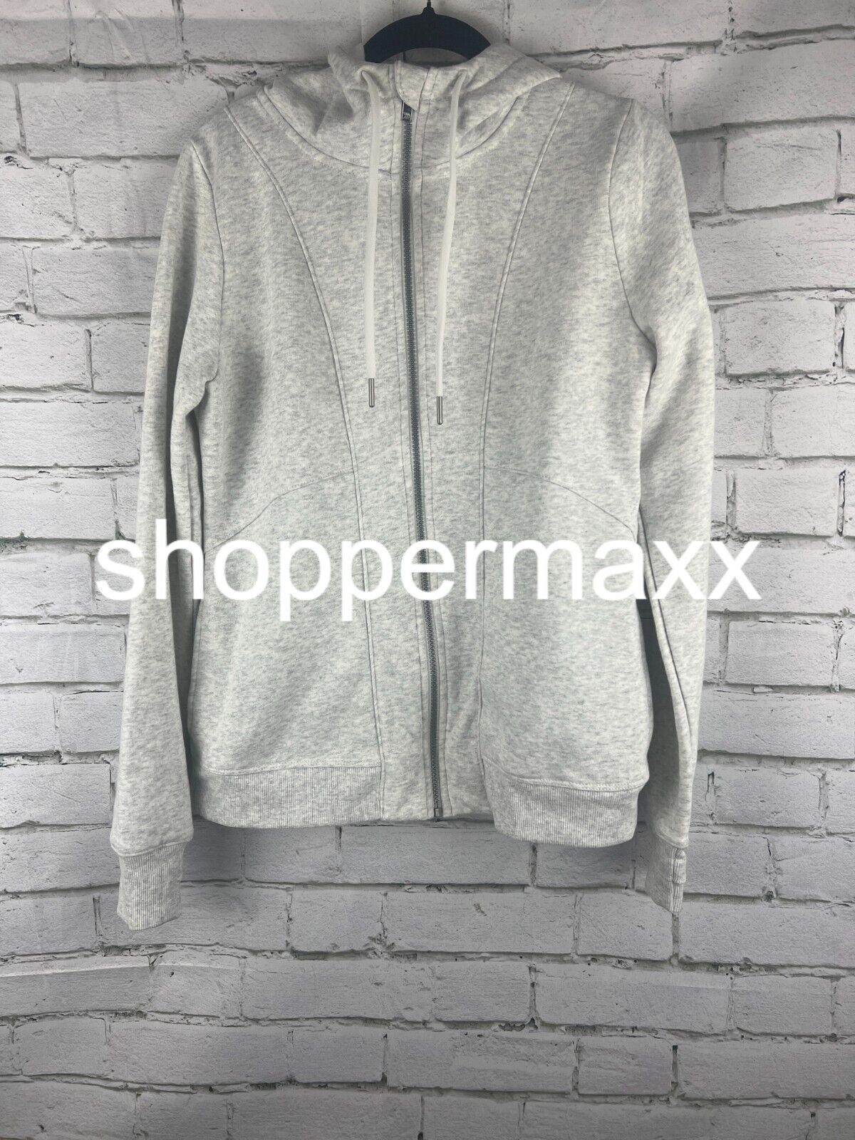 Women's Fleece Full Zip Hoodie - All In Motion, Heathered Gray, M