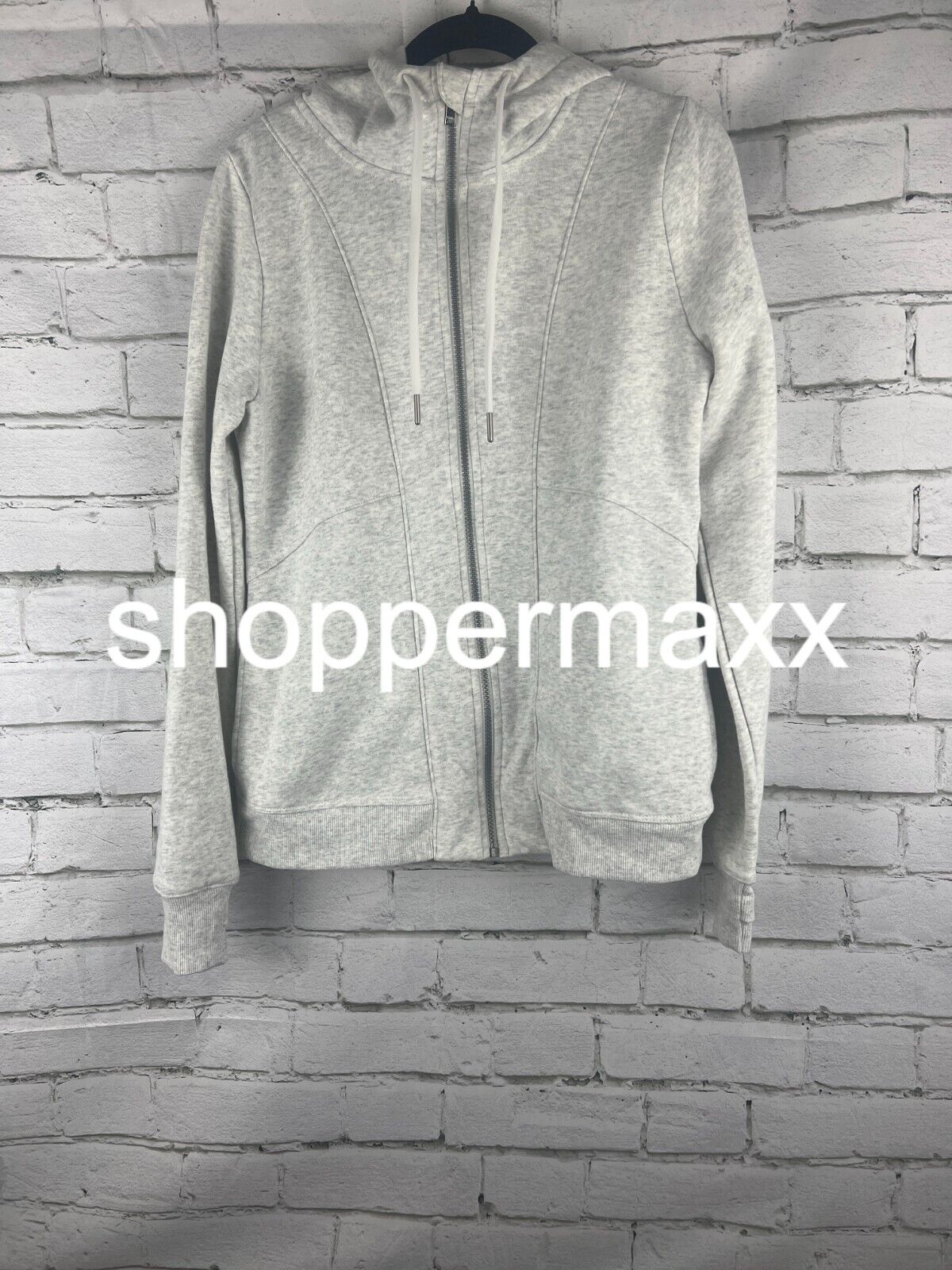 Women's Fleece Full Zip Hoodie - All In Motion, Heathered Gray, M